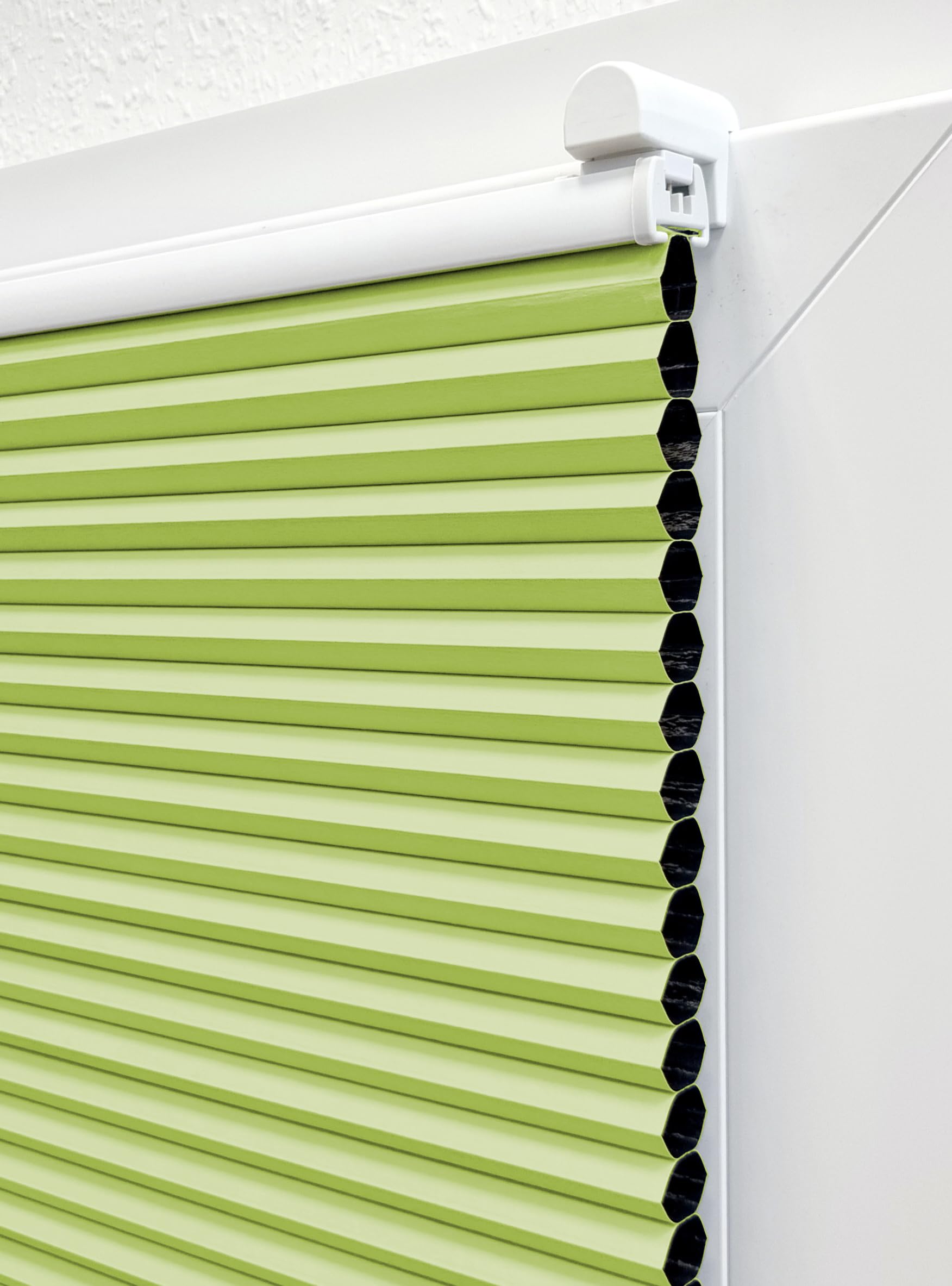 Wabenplissee ohne Bohren Plissee Rollo nach Maß Verdunkelungsrollo Thermorollo für Tür und Fenster Breite 35-140 cm Höhe 30-220 cm lichtundurchlässig Waben Thermo Beschichtung Silber