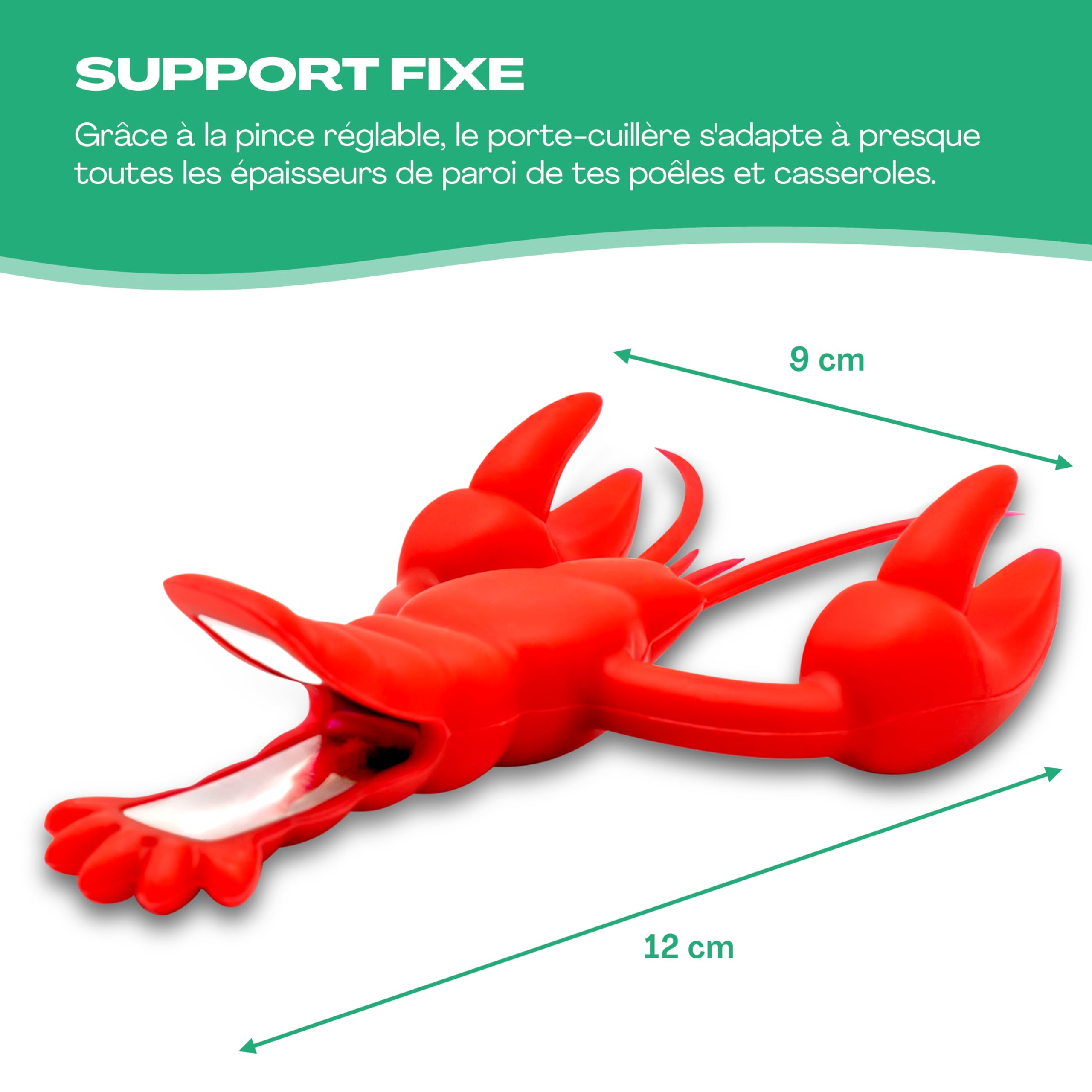 Repose Cuillère Silicone Résistant à la Chaleur sans BPA Fixation Pot