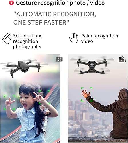 Miniatura 4 de GoolRC X1 Drone RC con cámara para adultos, 4K HD Live Video FPV Dron, cuadricóptero RC plegable con giros 3D, modo sin cabeza, retención de