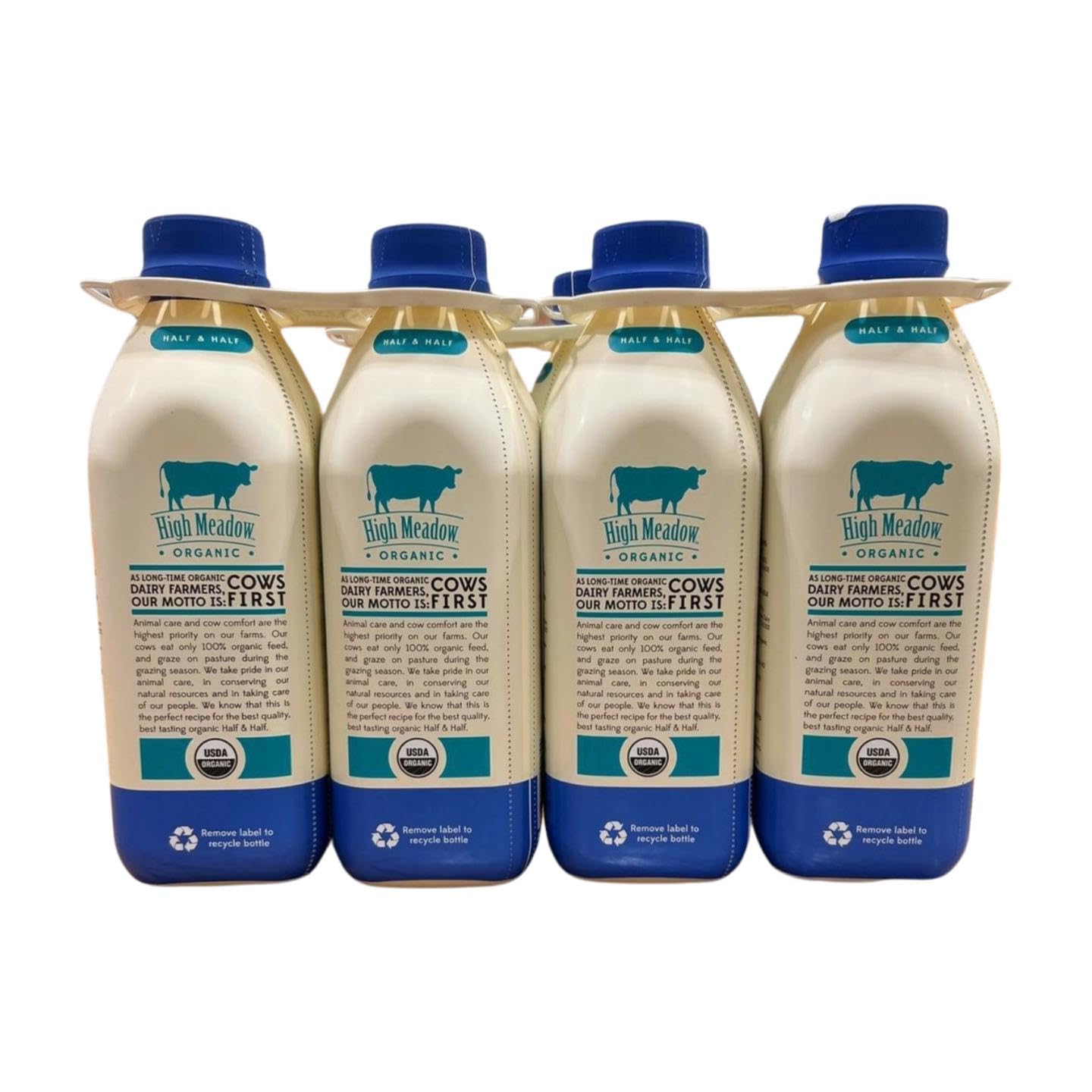 Half and Half Organic Grade A UHT, Pack of 6, 32 FL OZ (946 ml) Each