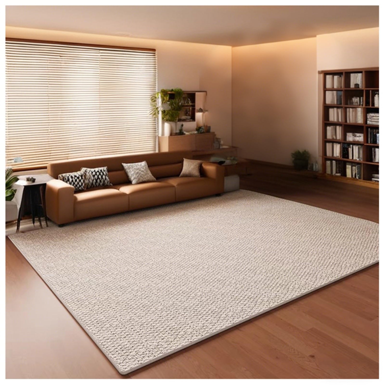 Tapis en sisal pour couloir et entrée, tapis de sol crème antidérapant style ferme