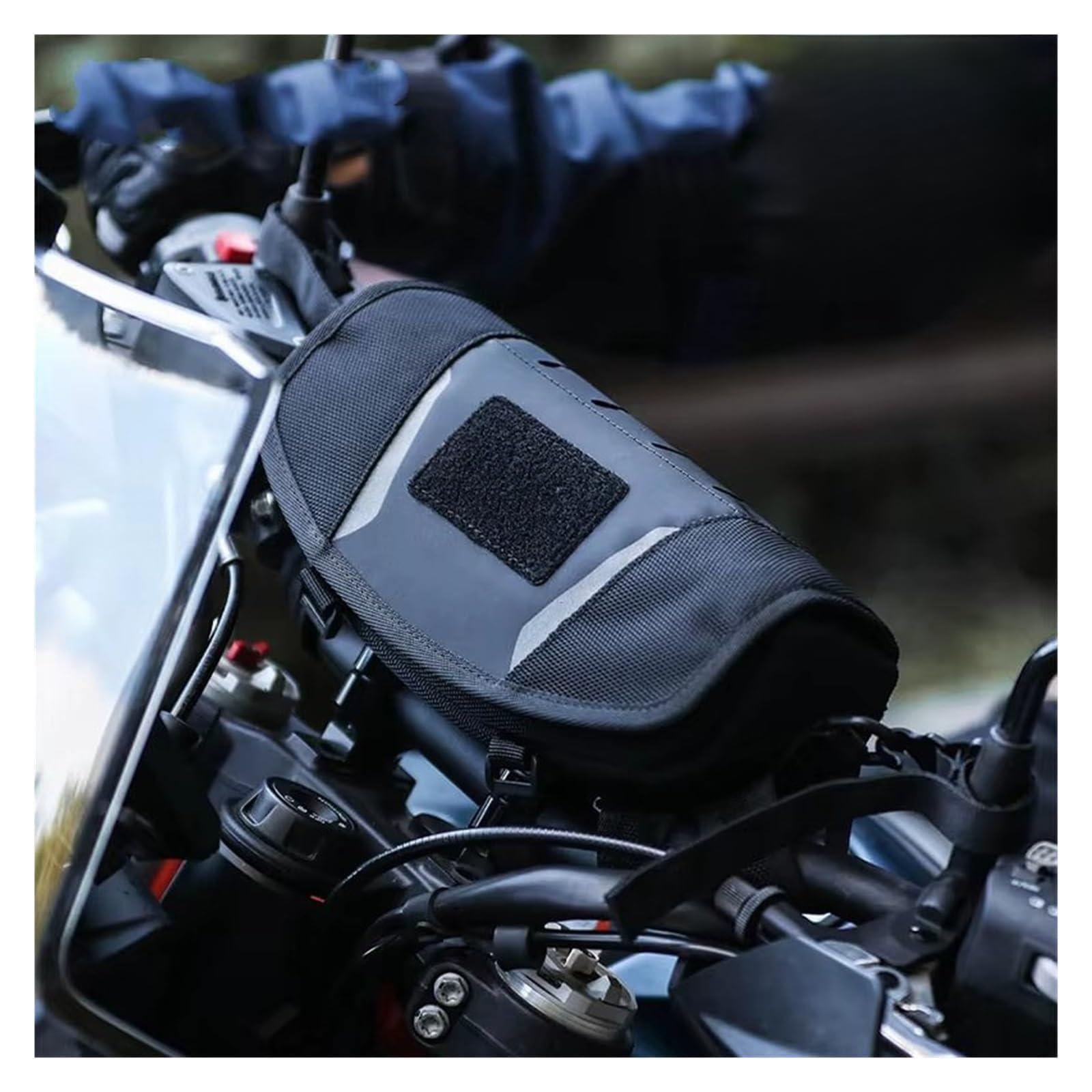 Borsa Laterale Per Moto Per ADV Borsa Da Manubrio Moto Viaggio Stabile Con Sistema Molle Copertura Antipioggia