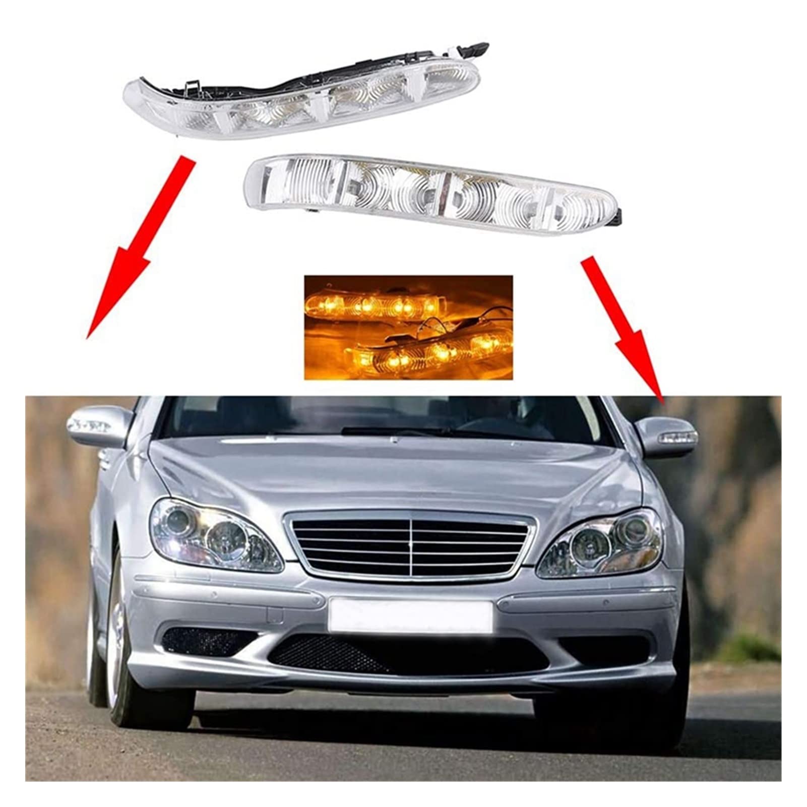 Dilwe Lampe Clignotante De Rétroviseur Latéral Rétroviseur Latéral