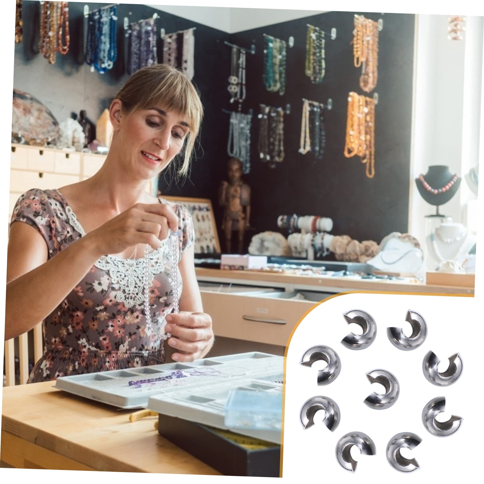 SEWACC 600piezas Anillas De Enganche De Acero Inoxidable Para Conectores De Pulsera y Collar Accesorios Para Manualidades