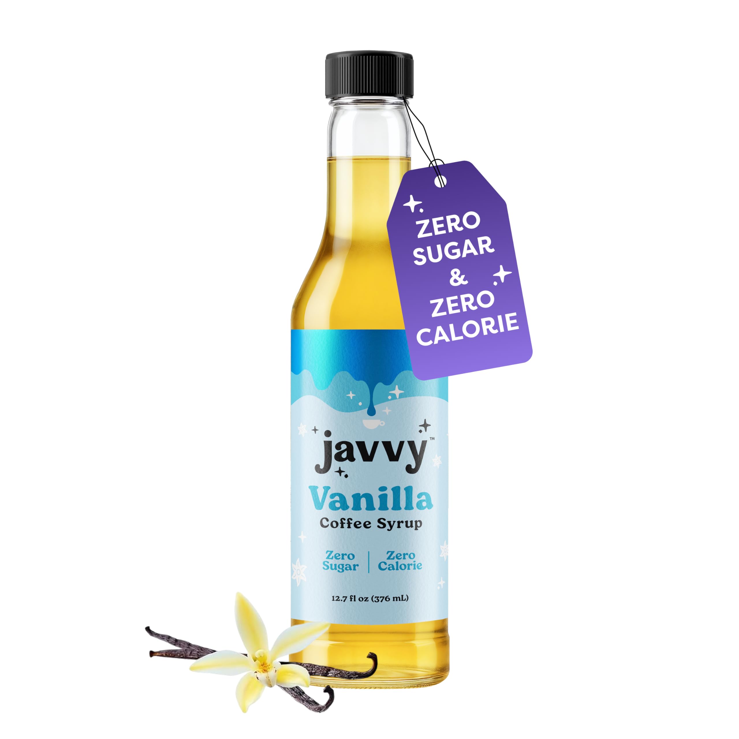 Amazon.com : Javvy Coffee Syrup with Sugar Free Syrup, Vanilla, 1