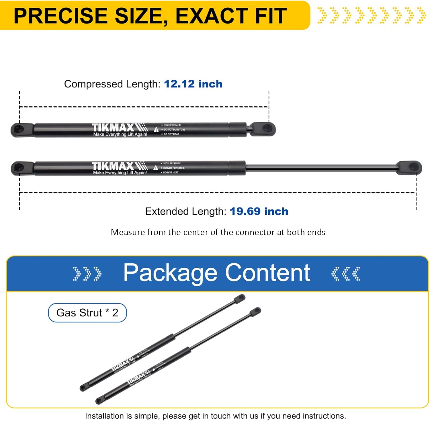 Rear Hatch Liftgate Gas Struts for Kia Sorento EX LX 2014-2015, Replaces PM3234 817711U000 817802P501 817802P500 Shocks Lift Supports Gas Springs, 2 Pcs