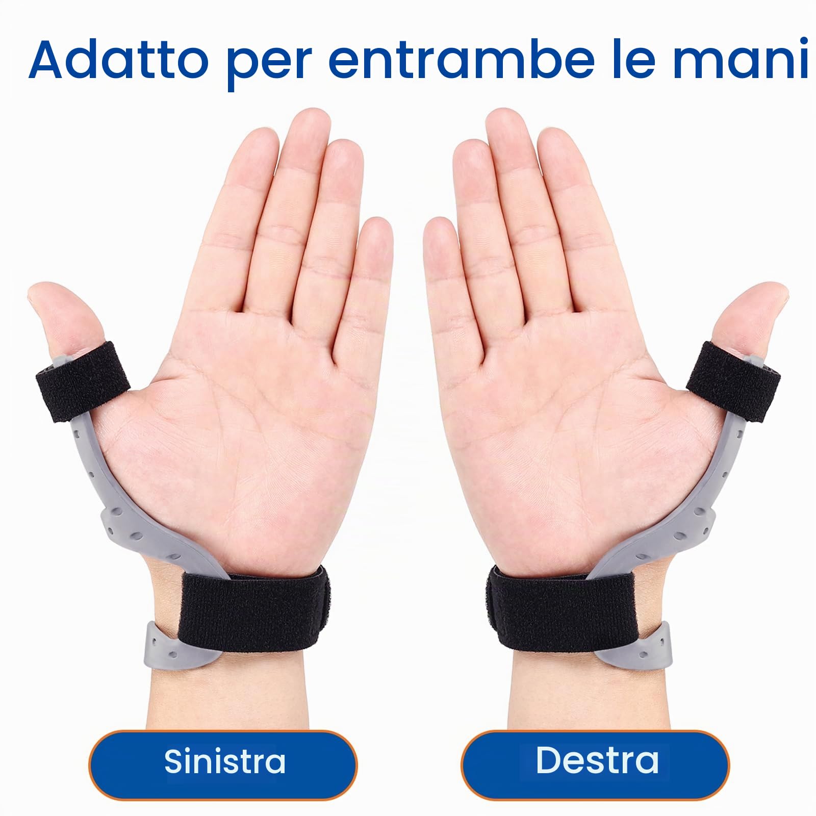 Tutore Universale per Pollice Sinistra/Destra, Banda per Pollice in Silicone Traspirante per Artrite, Tenosinovite, Distorsioni del Pollice - Supporto per Pollice (M, 16-18,5CM)