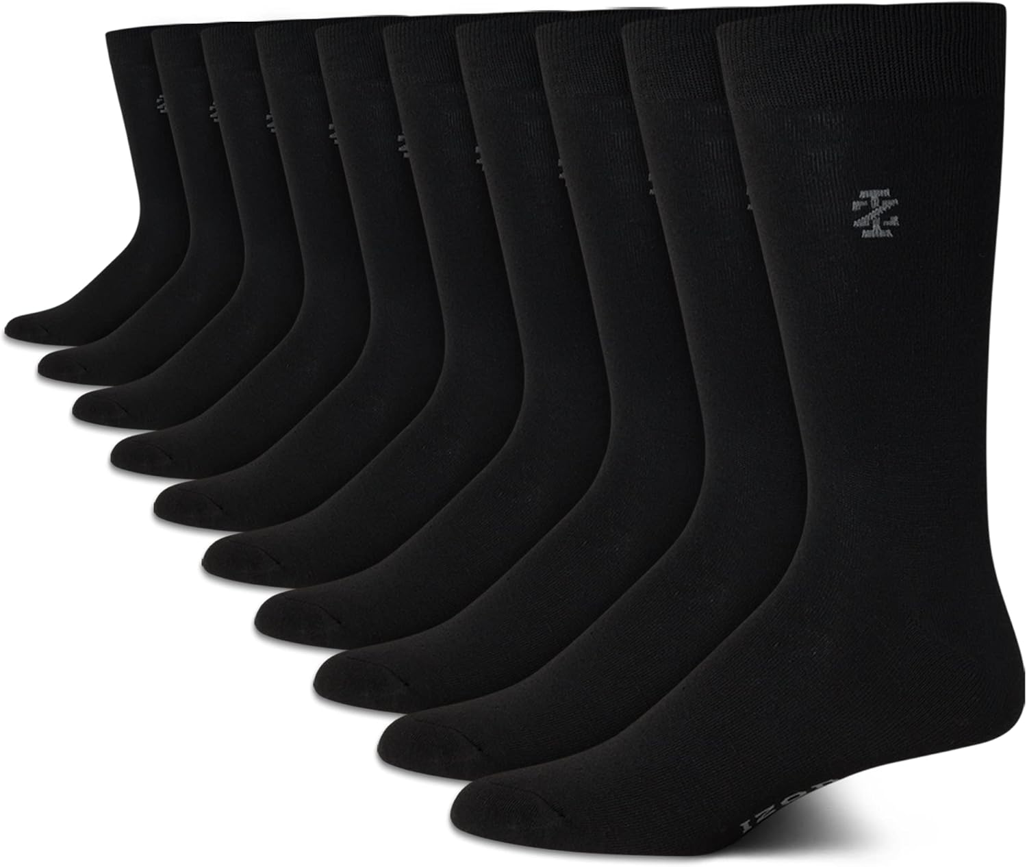 IZOD Men’s Dress Socks - Lightweight Comfort Crew Sock (10 Pack)