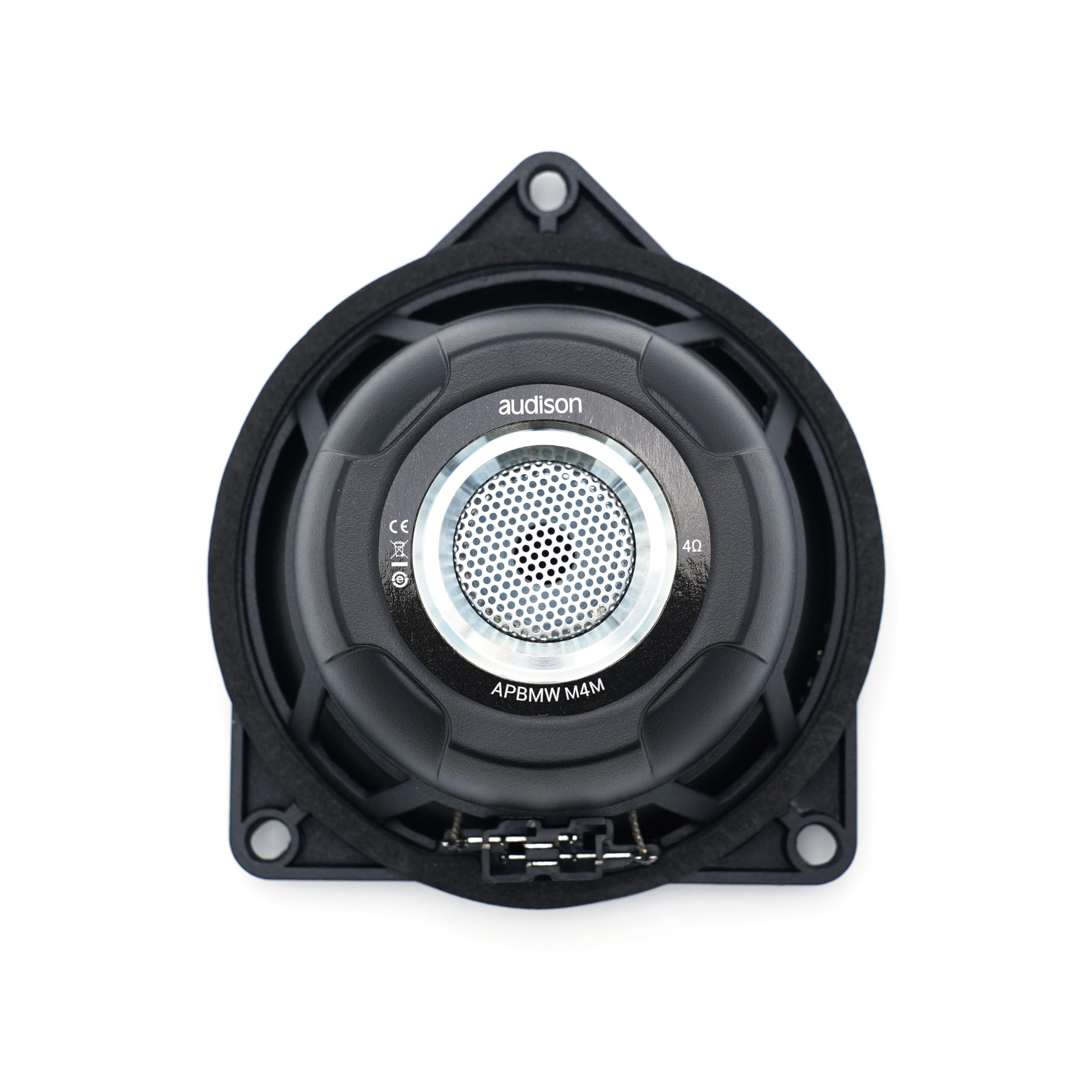 Audison APBMW K4M – Sistema audio a 2 vie specifico per BMW e Mini, midrange da 100mm + tweeter + crossover, 100W Peak, small basket per montaggio diretto OEM