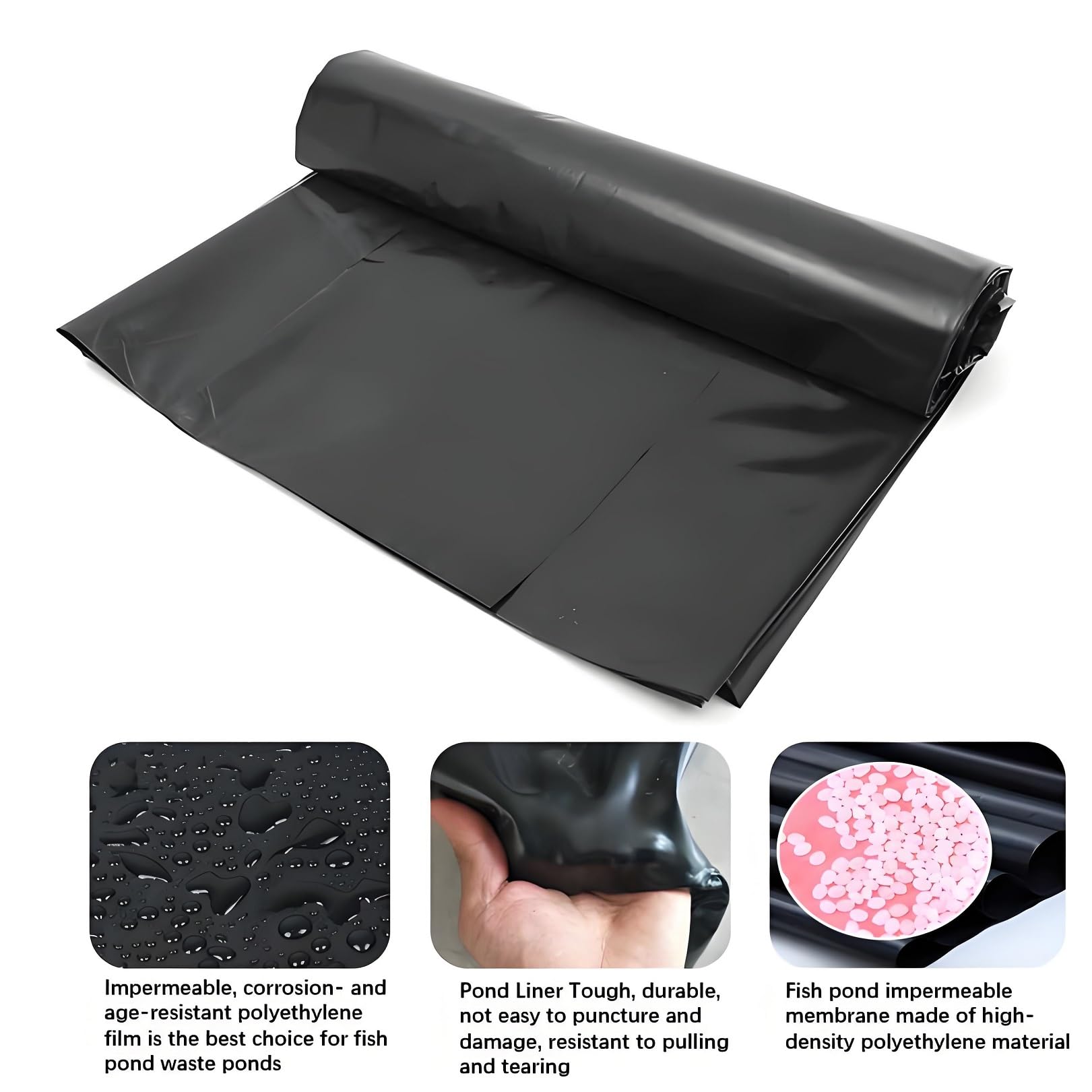 AGSYFFD 3X 2 m para estanques de Piscina, lámina de PVC Resistencia a los Rayos UV y a la Intemperie, Utilizada para la construcción de estanques, Piscina de jardín