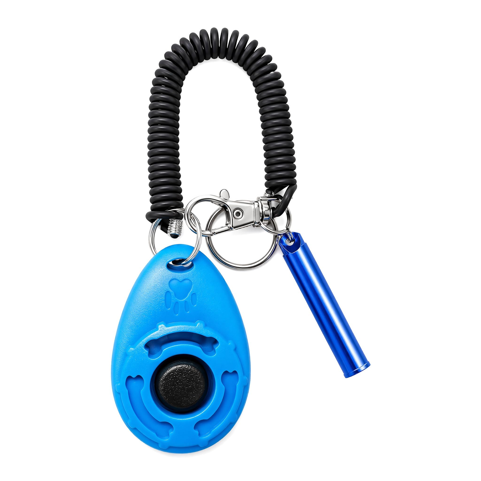 Hundetraining Clicker, Hundetraining & Verhaltenshilfen, Hundetrainingsset (Blau) | Haustier-Trainings-Clicker für Katzen, Welpen, Vögel. Perfekt für Verhaltenstraining, 2 Stück