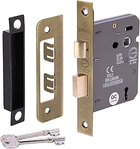 3 Lever Mortice Sashlock - Polished Brass House Of Brass Ltd