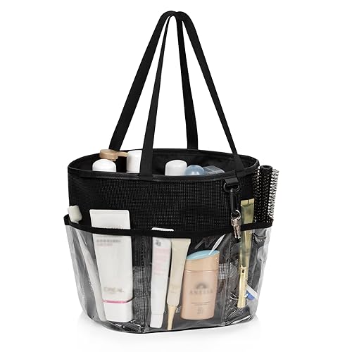 Miniatura 8 de Neceser de viaje, bolsa de aseo de gran capacidad para mujeres y hombres, bolsa de malla para ducha, organizador de ducha de secado rápido,