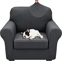 Vista 34 de XINEAGE - Fundas para sofá de 3 piezas, para sofá de 2 cojines extragrandes, funda súper elástica para sofá de 2 asientos, funda universal para sofá