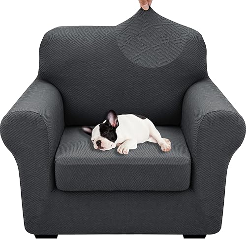 Miniatura 34 de XINEAGE - Fundas para sofá de 3 piezas, para sofá de 2 cojines extragrandes, funda súper elástica para sofá de 2 asientos, funda universal para sofá