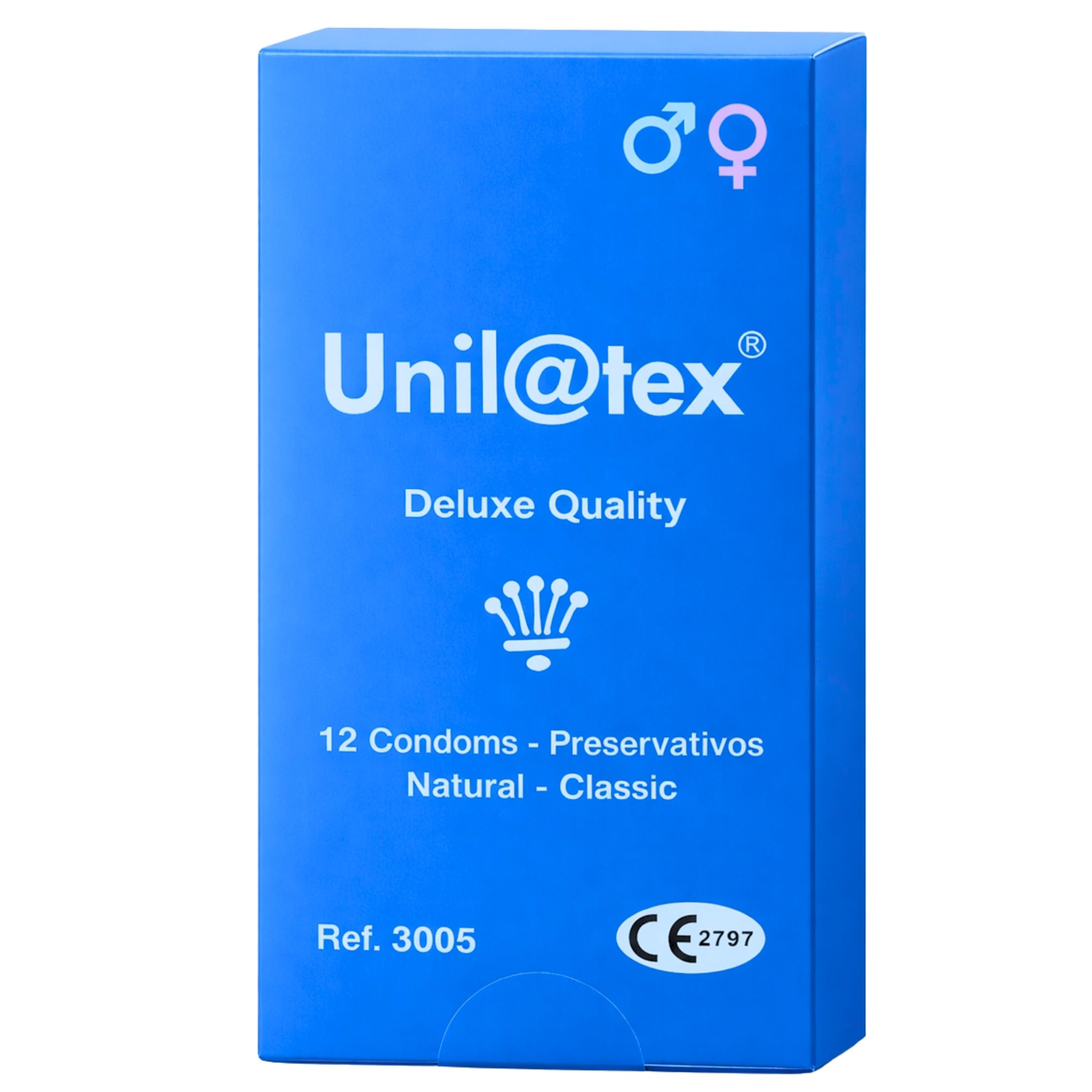 Unilatex Deluxe Quality Natural Classic Condones de Látex Natural Lubricados Tamaño Estándar 53 mm x 185 mm Ajuste Cómodo Alta Protección Testados Electrónicamente (144 Unidades) — view 7