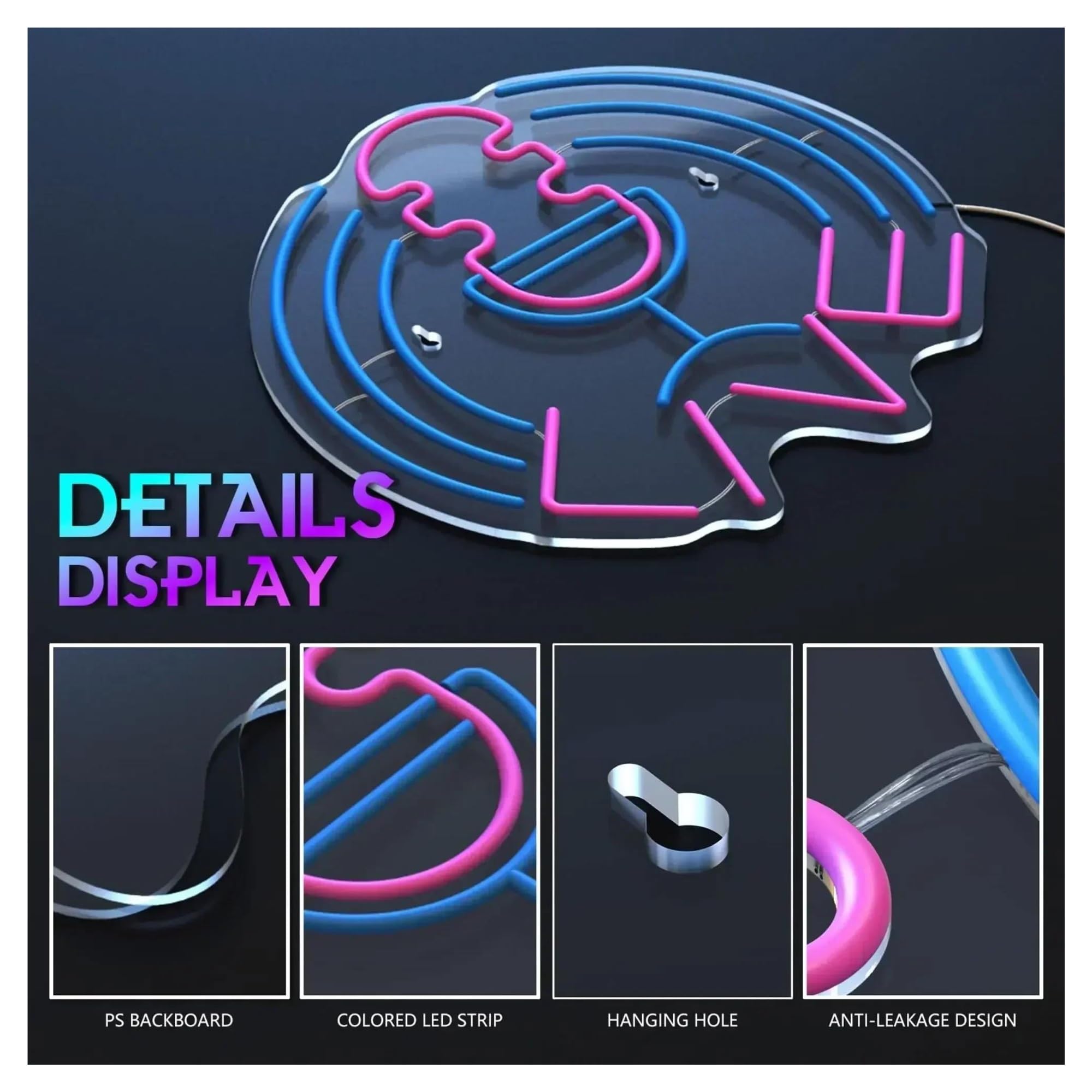Insegna al Neon LED Insegna Al Neon Con Musica Dal Vivo Per La Decorazione Della Parete Di Casa Luce A LED Per Camera Da Letto Negozio Lampada Da Notte Illuminata 30cm×30cm