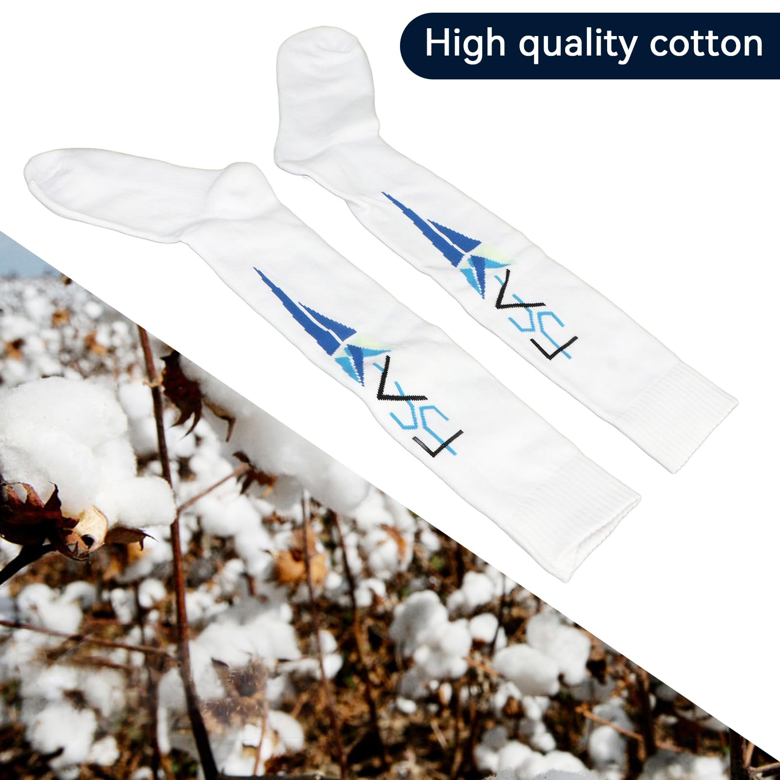 Calzini da Scherma, Fontana Calze in Cotone Pettinato Calzini Caldi Invernali Traspiranti, Elastici, Indossabili Calzini Lunghi Calzini di Scherma per Bambini e Adulti