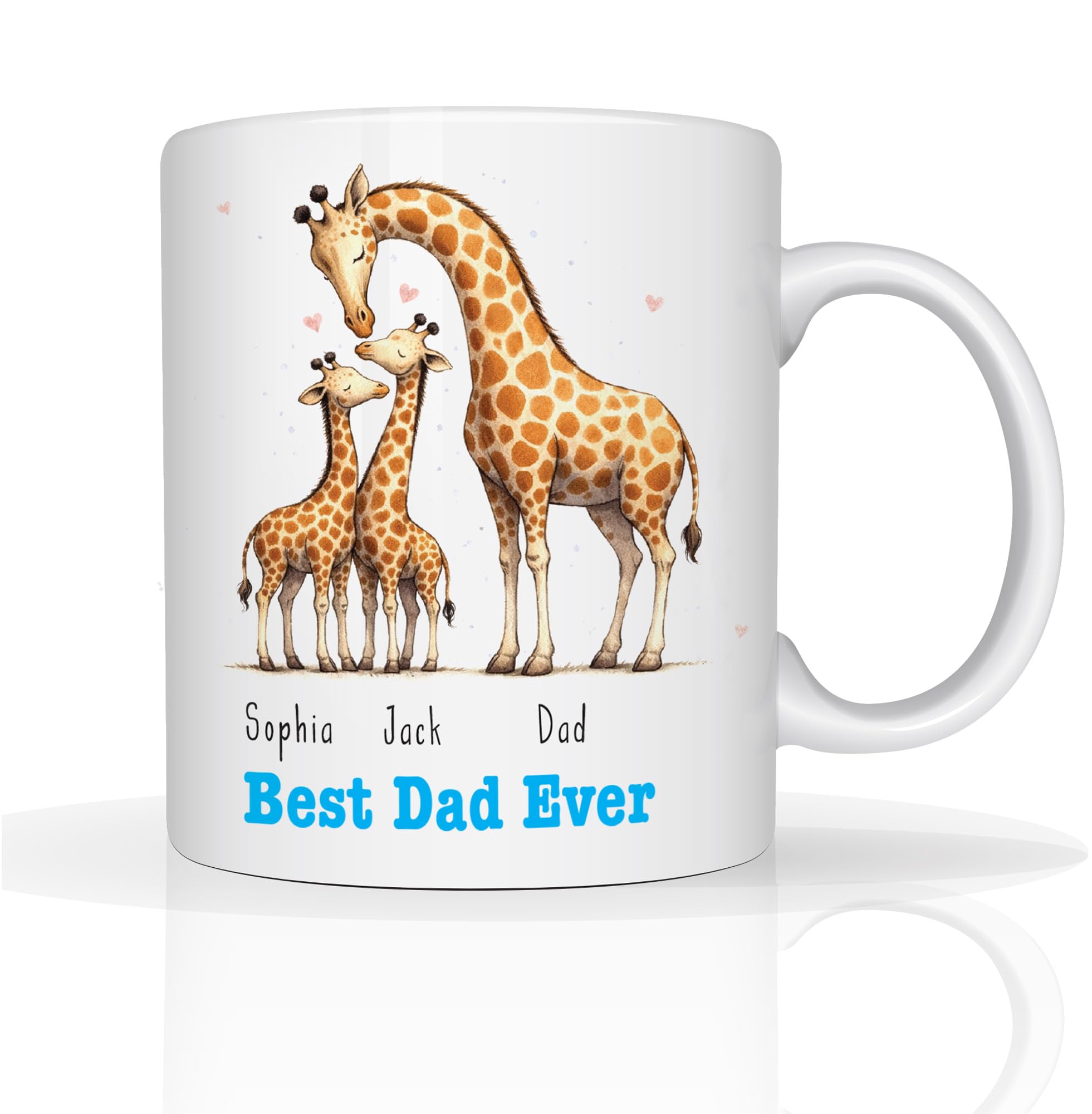 Star Online Personalised Gift for Dad Mug Fathers Day Custom Photo 11oz Ceramic Coffee Cup Best Dada Ever Daddy Birthday Presents Dishwasher Safe (Giraffe)