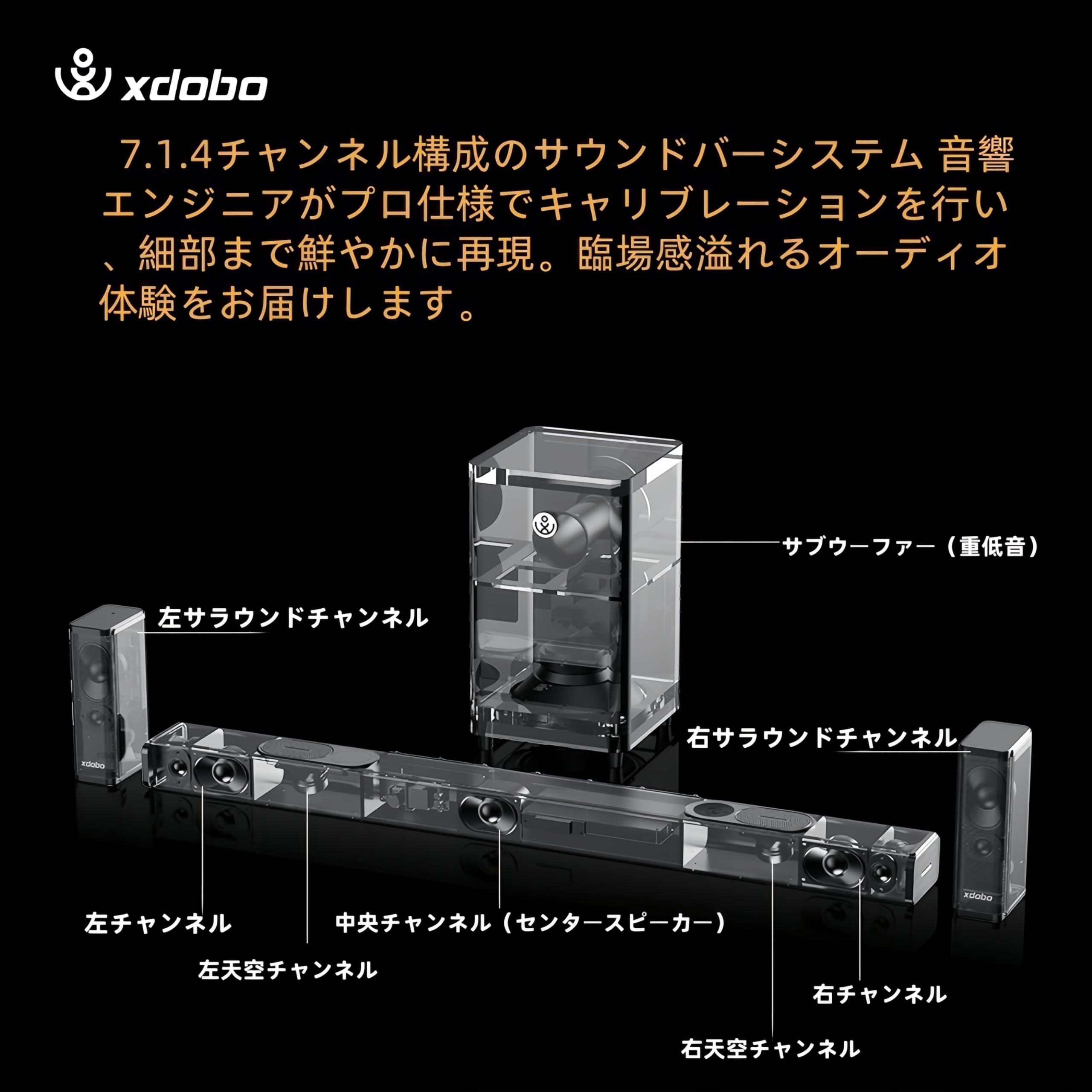 Amazon.co.jp: XDOBO Dolby Atmos 7.1.4 アップファイアリング