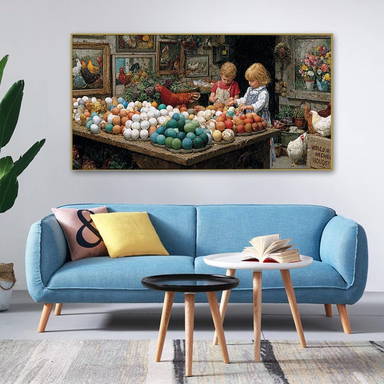 Puzzle dla dorosłych 1100 elementów, puzzle dla kurnika, dla dorosłych Puzzle klasyczne i od 14 lat junior, rodzinne puzzle rozrywka w domu prezent 87x42cm l-533