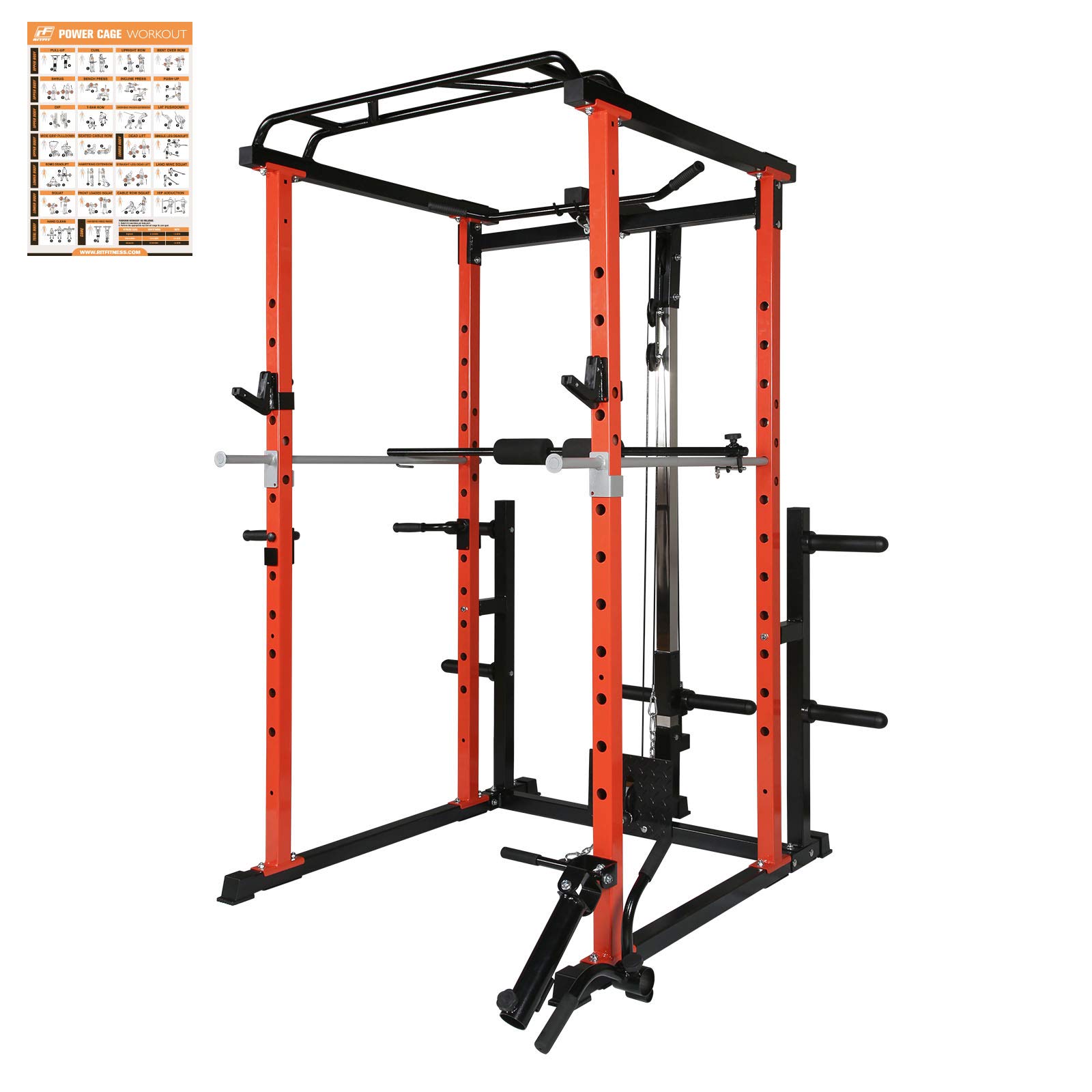 Buy RitFit Power Cage with LAT PullDown and Weight Storage Rack