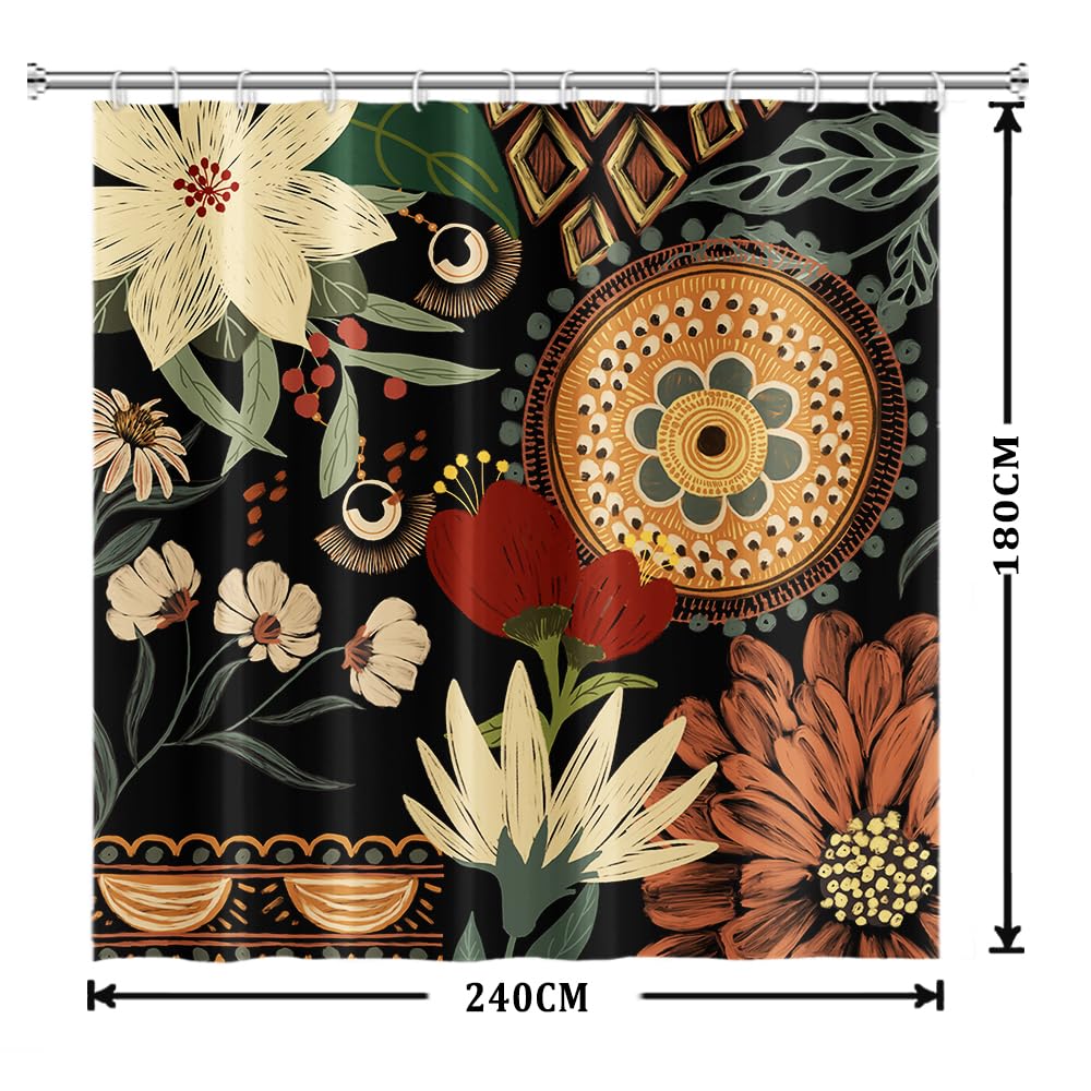 Uiiooazy Boho Shower Curtain - Image 2
