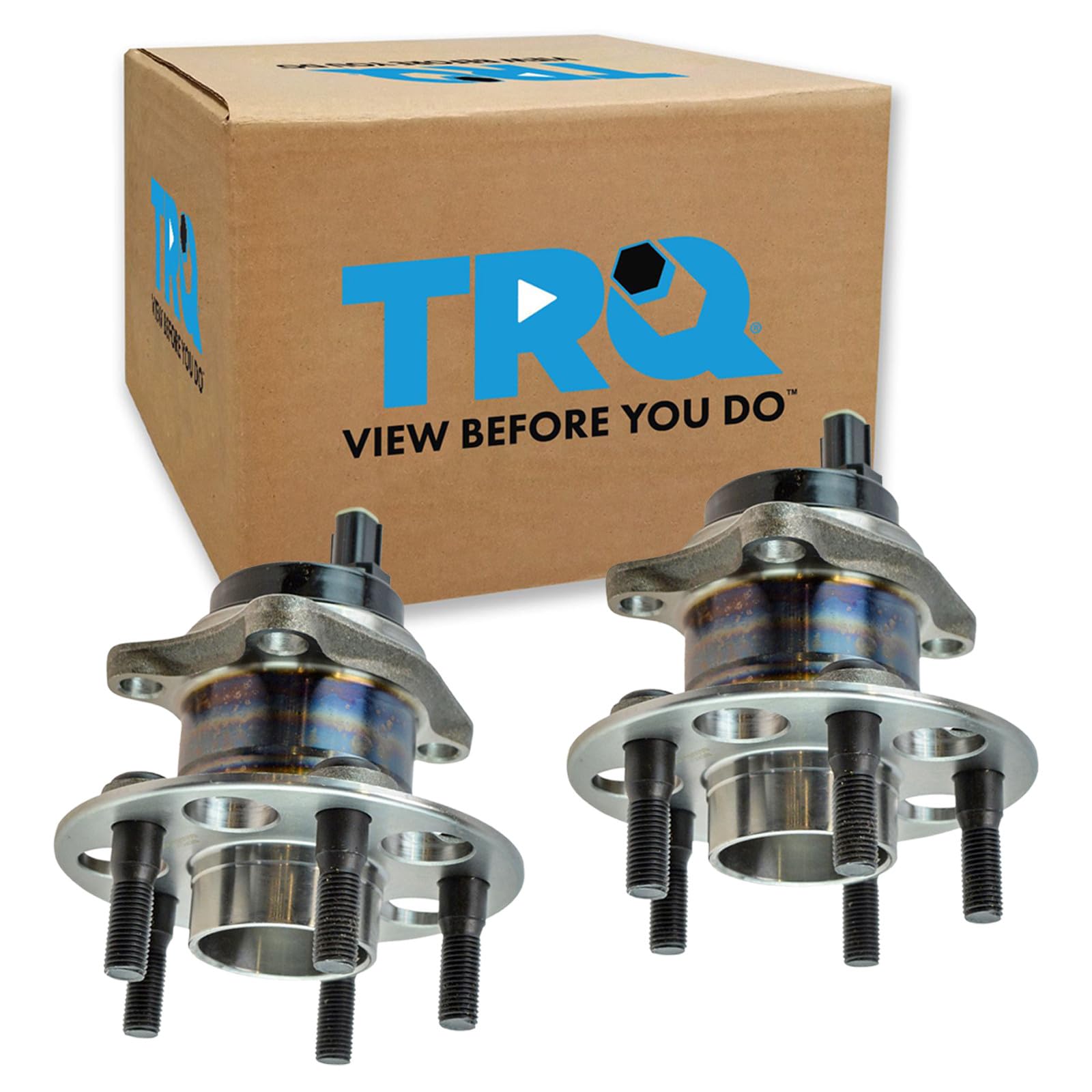 TRQ Rear Driver and Passenger Side Wheel Bearing and Hub Assembly Set 2