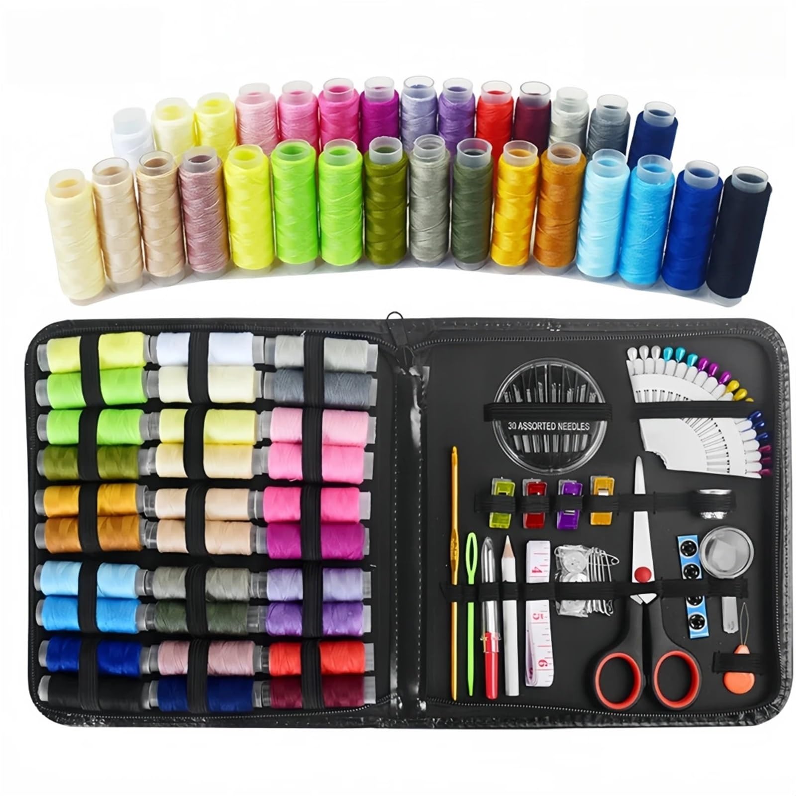 Dazhua Sewing Kit for Handcraft Projects - Includes Threads, Needles, Scissors, Tape Measure, Buttons & More for Home and Travel(112 pcs)