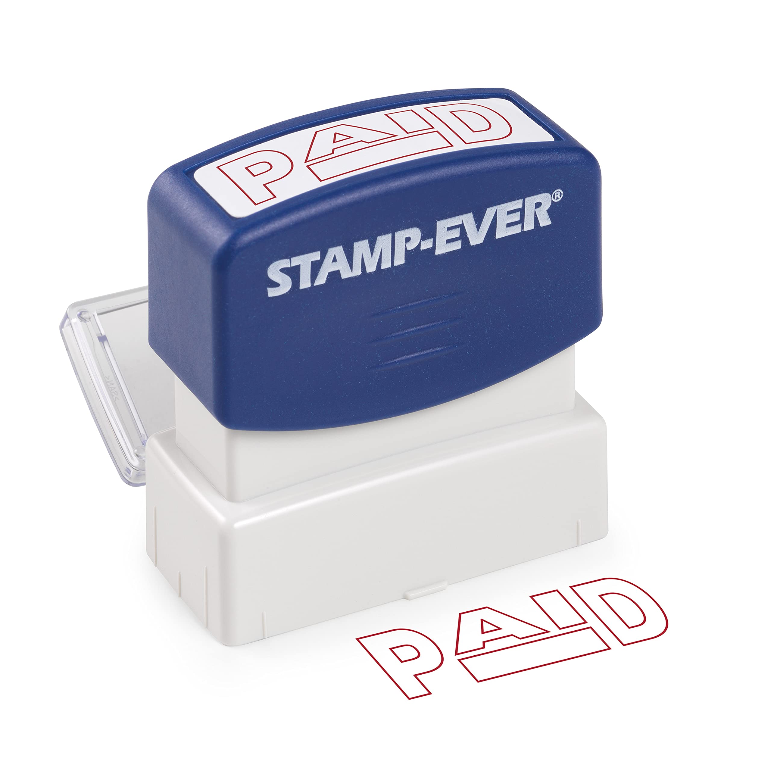 1 Pc PAID Pre-Inked Rubber Stamp Business Office Store Work Self Inking Red Ink - View #10