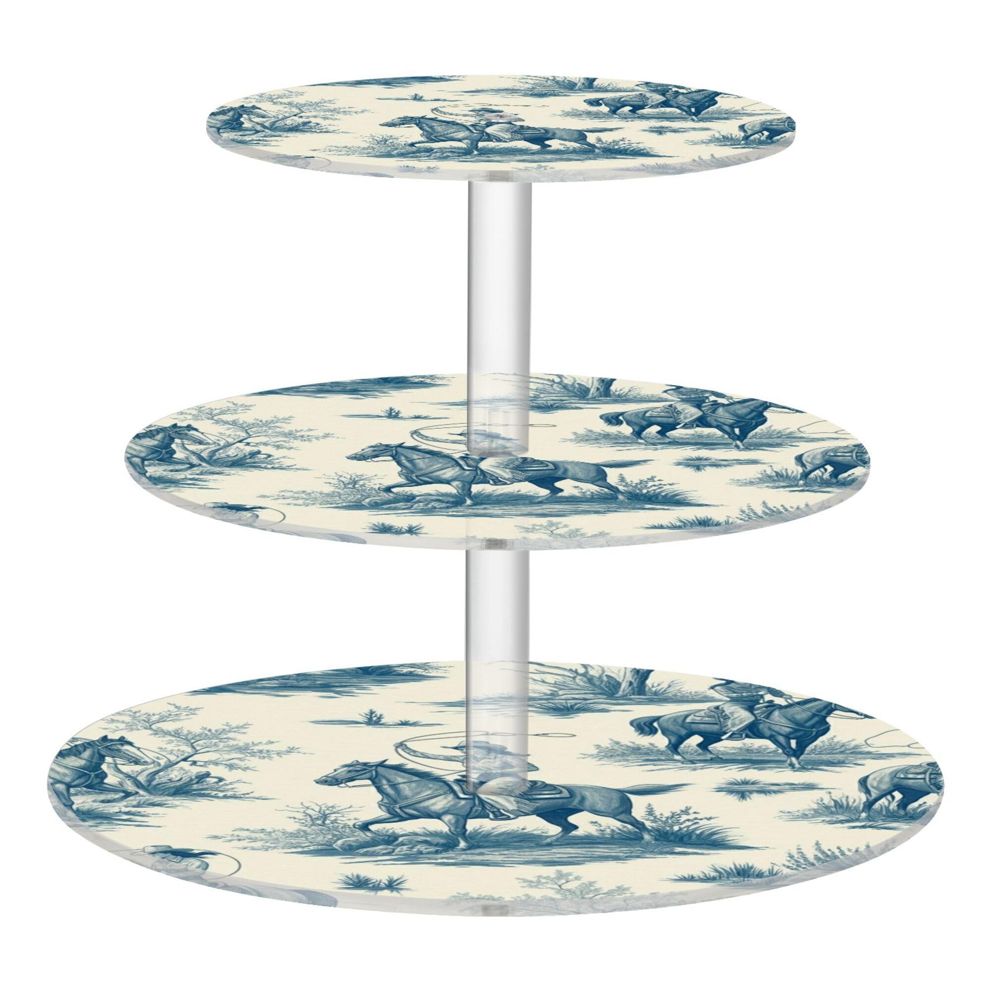 PYBUG Cowgirl 3 Tier Acrylic Cupcake Stands Tower,Dessert Table Display Set for Tea Party,Wedding,Birthday, Baby Shower