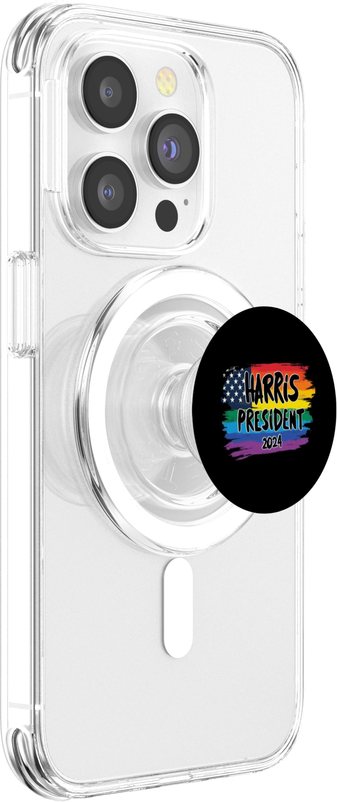HARR'S PRESIDENT 2024 USA Pride Flag PopSockets PopGrip for MagSafe, Clear - Image 4