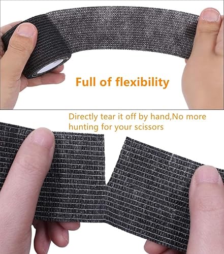 Miniatura 6 de Cinta autoadhesiva de agarre para tatuajes de 2 pulgadas x 5 yardas, vendaje cohesivo para deportes y primeros auxilios, cinta elástica autoadhesiva