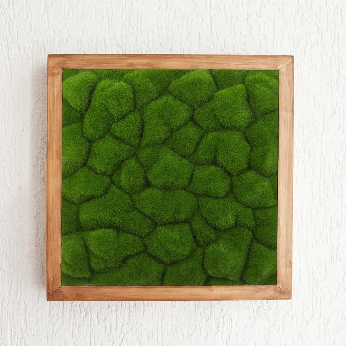 VOSAREA Artificial Moss Sheet Green Flocking Tile for Indoor Wall Decor