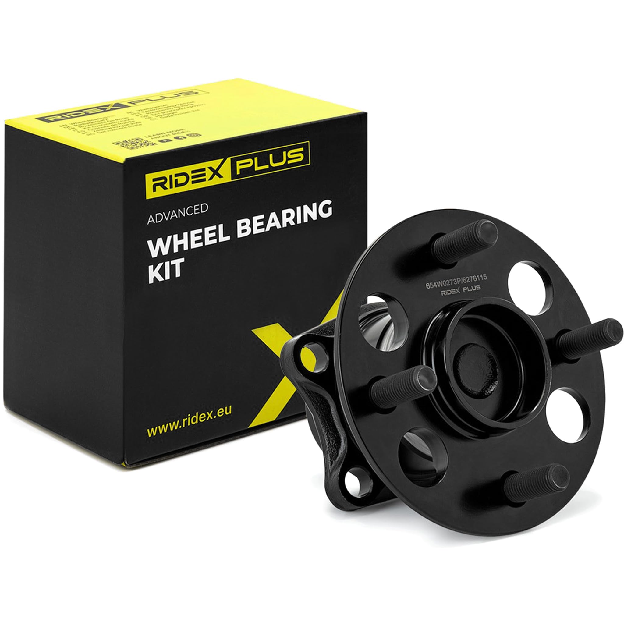 RIDEX PLUS 654W0273P Juego de cojinete de rueda Trasero Rodamiento integrado en buje de rueda Compatible con TOYOTA Yaris Hatchback P13