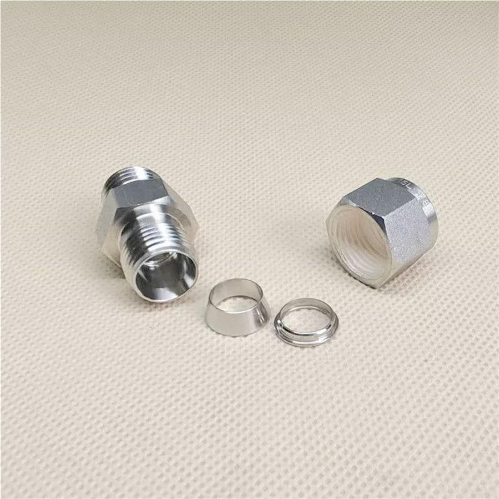 Conector Inoxidable Masculino Colocación Tubería Acero Unión Compresión