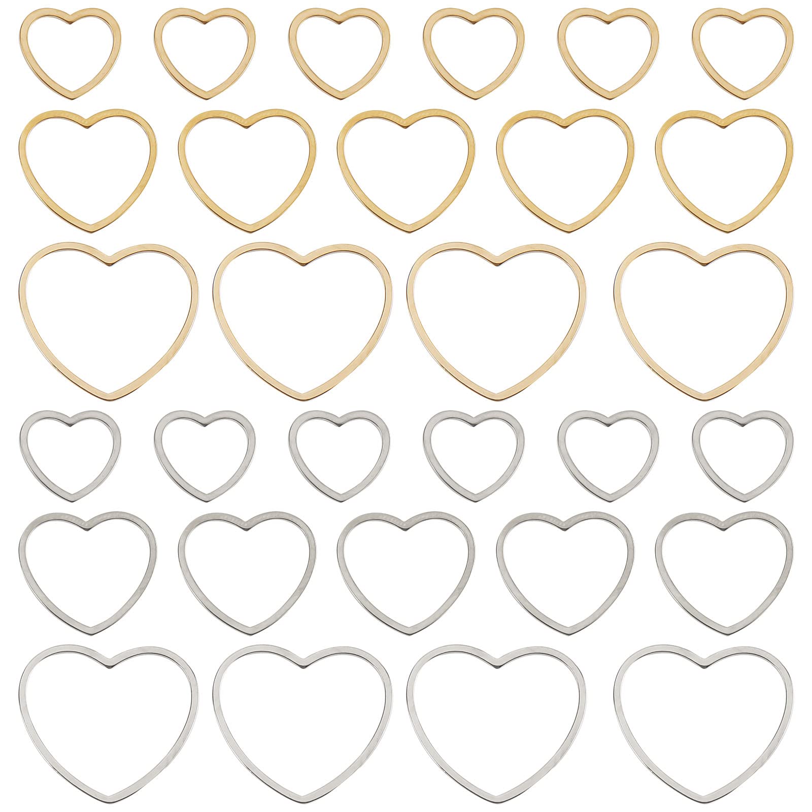 Connecteur charms coeur anti-ternissement pour créer sans limites