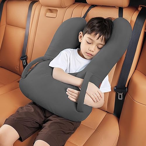 Vista 15 de BEBAS Almohada de viaje para niños en forma de U para automóvil, accesorios de viaje para niños y adultos, suave y transpirable, soporta la cabeza