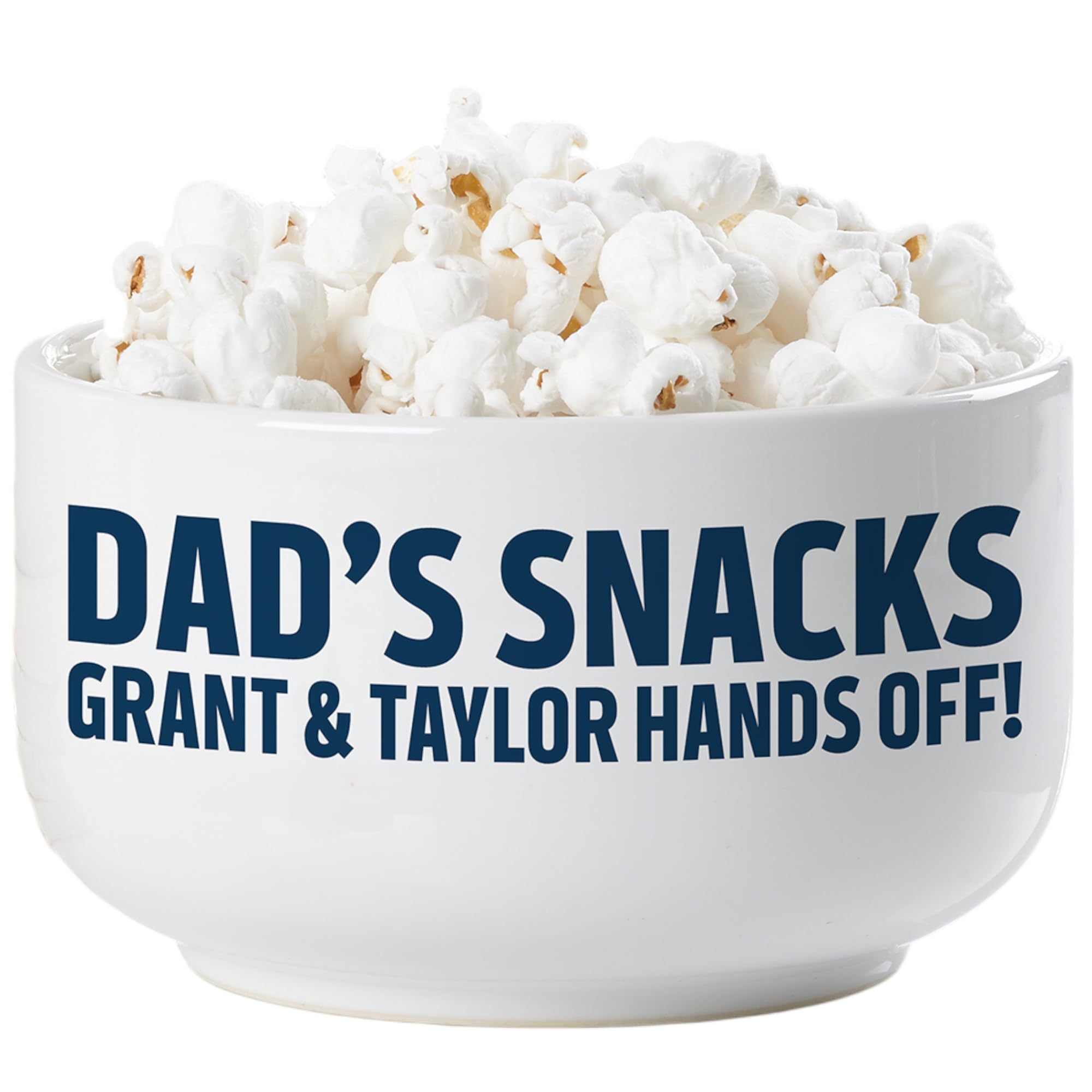 Personalization Universe His Snacks Personalized 14 oz.Ceramic Bowl