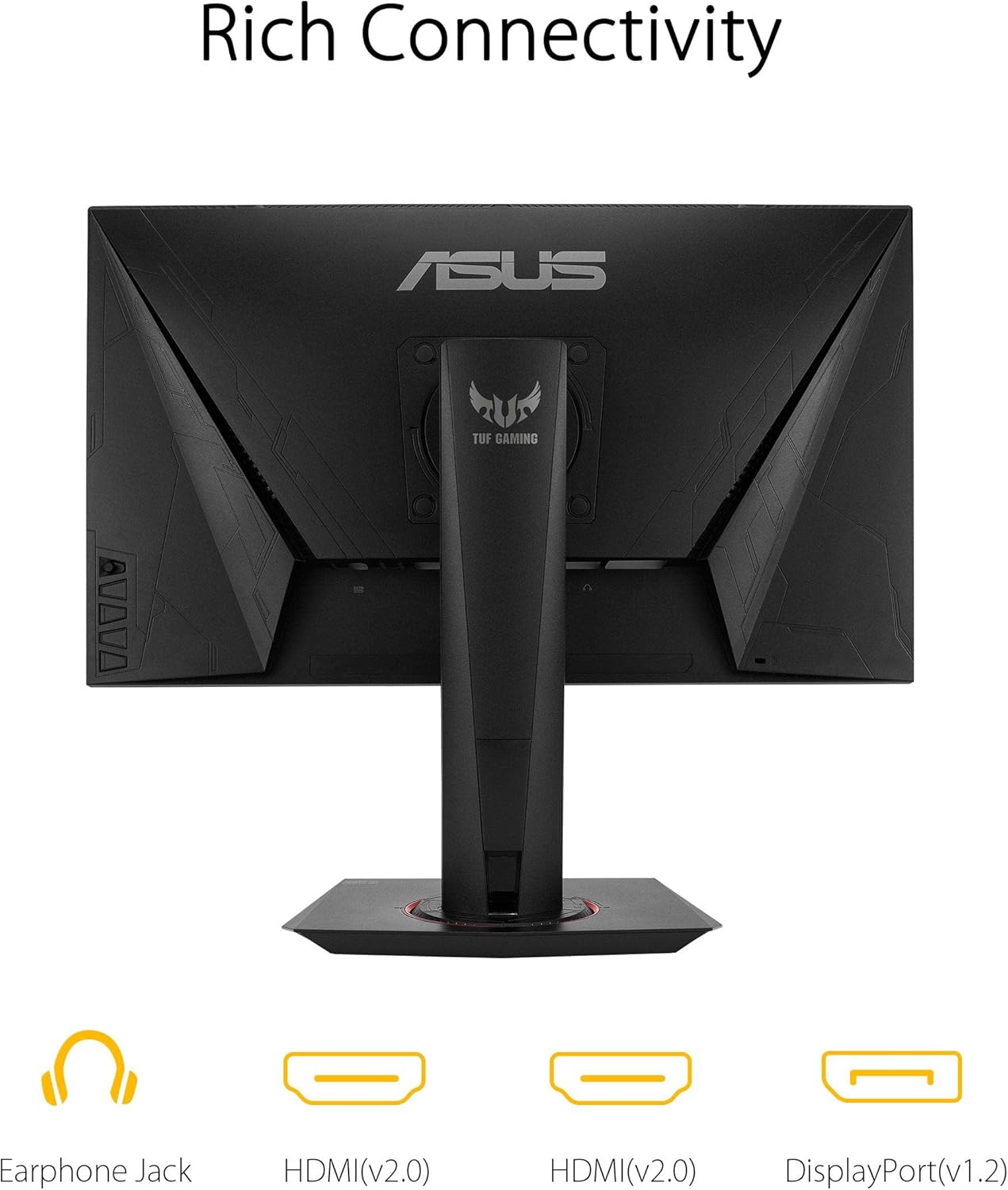 ASUS TUF Gaming VG259QM Monitor Gaming 24.5”, FullHD (1920x1080), 280Hz, Fast IPS, Tempo di Risposta 1ms, G-SYNC, Adaptive Sync, Flicker Free, HDR 400, Riduzione Luce Blu, GamePlus, Regolabile, Nero