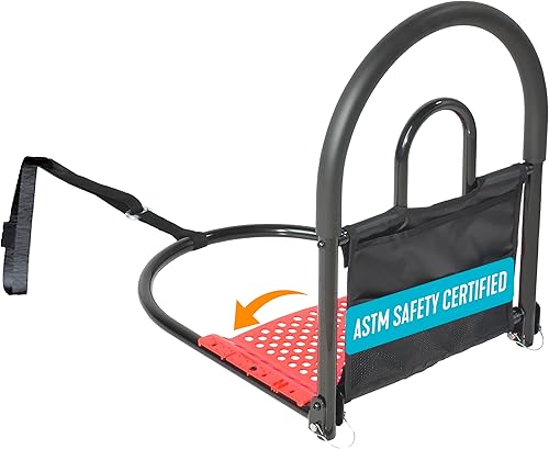 Stander Riel de cama Advantage Traveler, barandilla plegable bariátrica con bolsa para adultos, personas mayores y ancianos, barandilla de seguridad