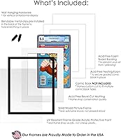 Vista 3 de Poster Palooza Marco de cómic con paspartú para 2 cómics CGC, CBCS o PGX Graded Comics – Marco de cómic negro para cómics de 8.125 x 13 pulgadas