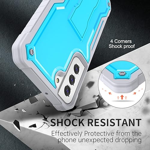 Miniatura 5 de FITO Funda para Samsung Galaxy S22 Plus, doble capa a prueba de golpes resistente para Samsung S22 Plus con protector de pantalla, soporte integrado