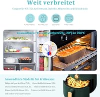GEYUEYA Home 16 részes BPA-mentes airfryer kiegészítő készlet - Kompatibilis Philips XL/XXL, COSORI, Cecotec, Ninja, Princess, Tefal forróle 2