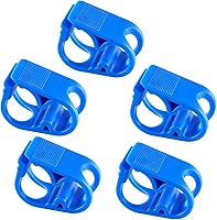 Kyuionty 5-Pack Adjustable Plastic Tubing Clamps 1/4"-1/2" OD - Flow Control Pinch Valves for Brewing, Lab, Aquarium (Blue)