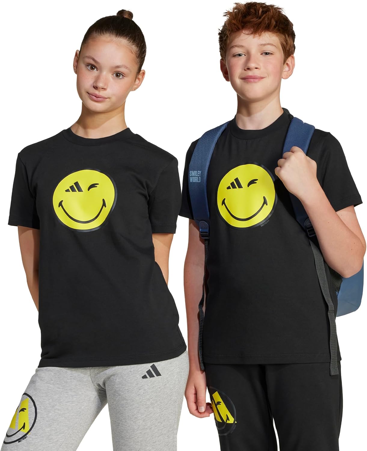 adidas Originals Boys' Smiley World Graphics T-Shirt - Image 8