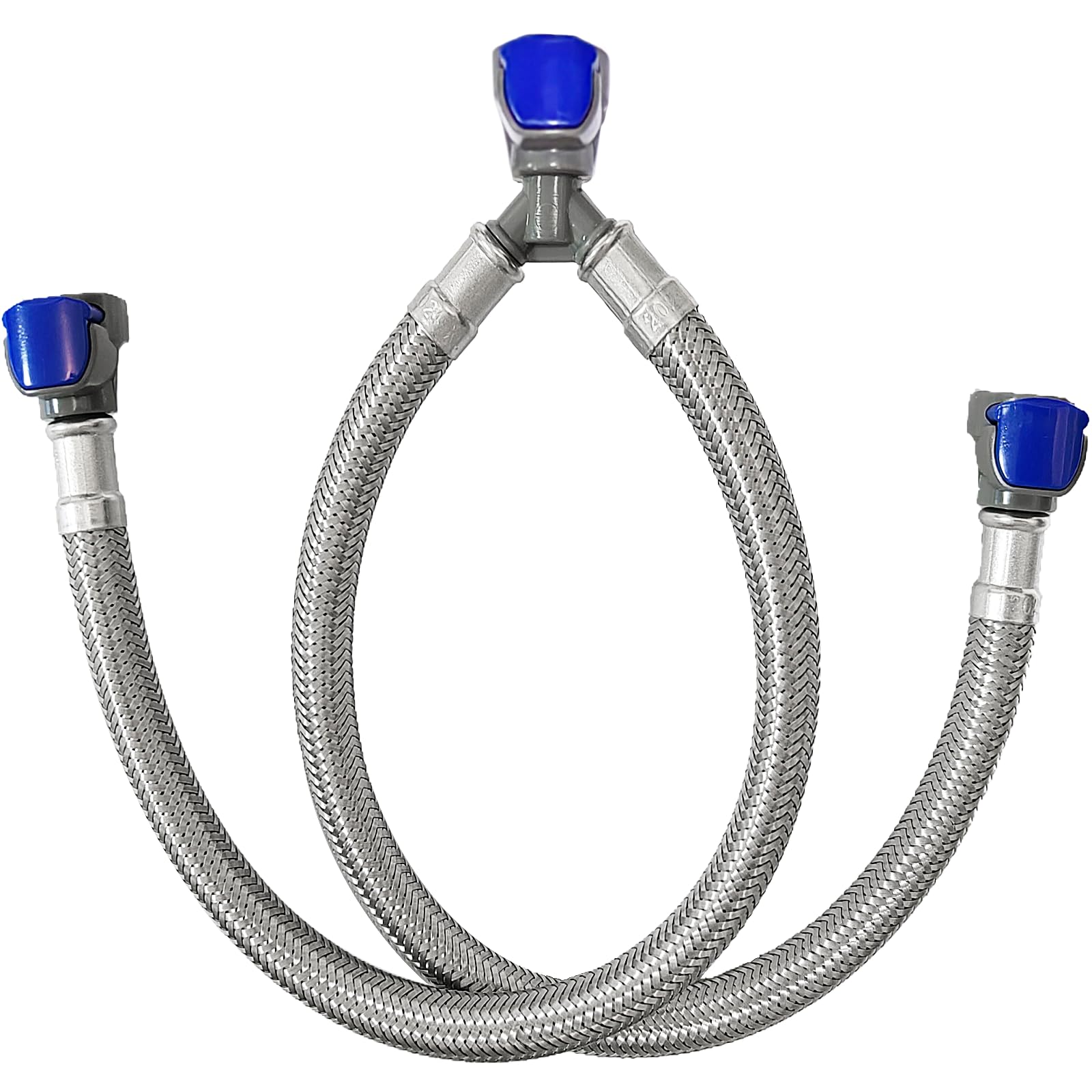 ⭐︎SSH⭐︎ HOMYEP Quick Connect Faucet Water Supply Lines, 12 Inch