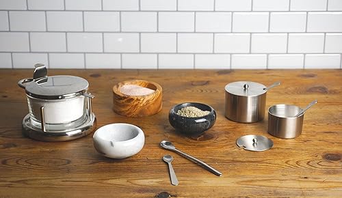 Miniatura 8 de RSVP International Endurance Kitchen Collection - Juego de salero con cuchara, 4 onzas, acero inoxidable cepillado