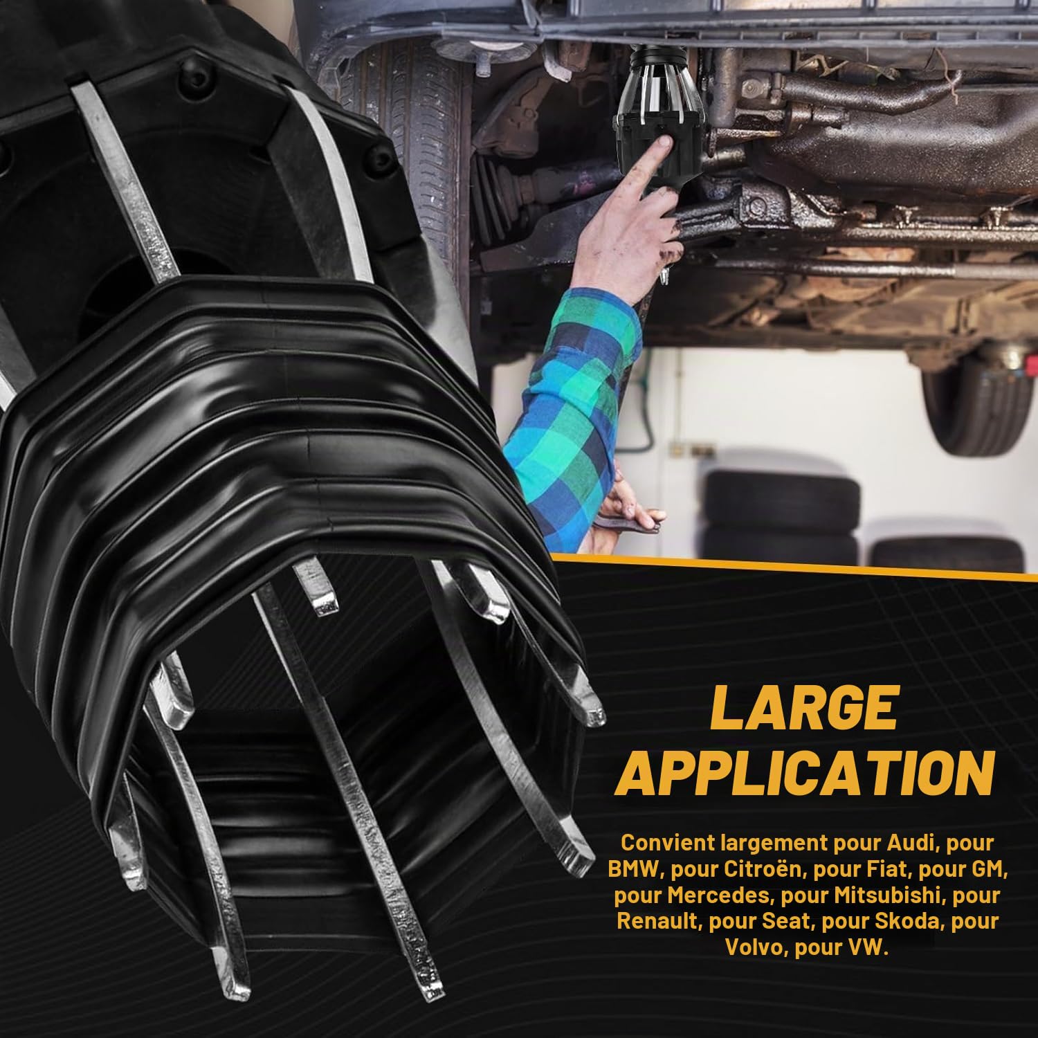 Expandeur Soufflet de Cardan, Pince Pneumatique, Ecarteur Soufflet de Cardan 20-120 mm, Transmission Universel Extenseur de Soufflet CV, pour La Réparation et Le Montage d'essieux Voiture