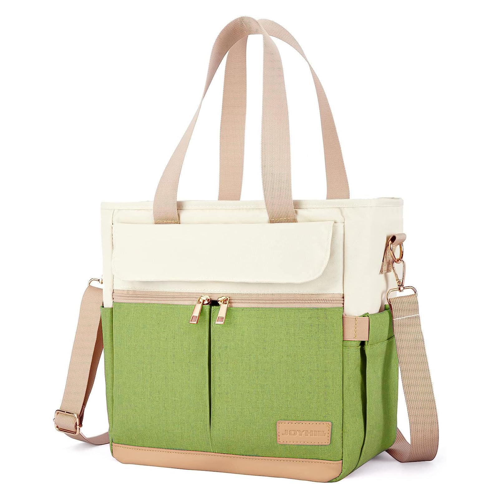 JOYHILL Lunch Bag for Women, Leakproof Insulated Lunch Box with Shoulder Strap, Adult Reusable Lunch Cooler Tote Bags for Work Picnic Camping School Beach, Avocado Green